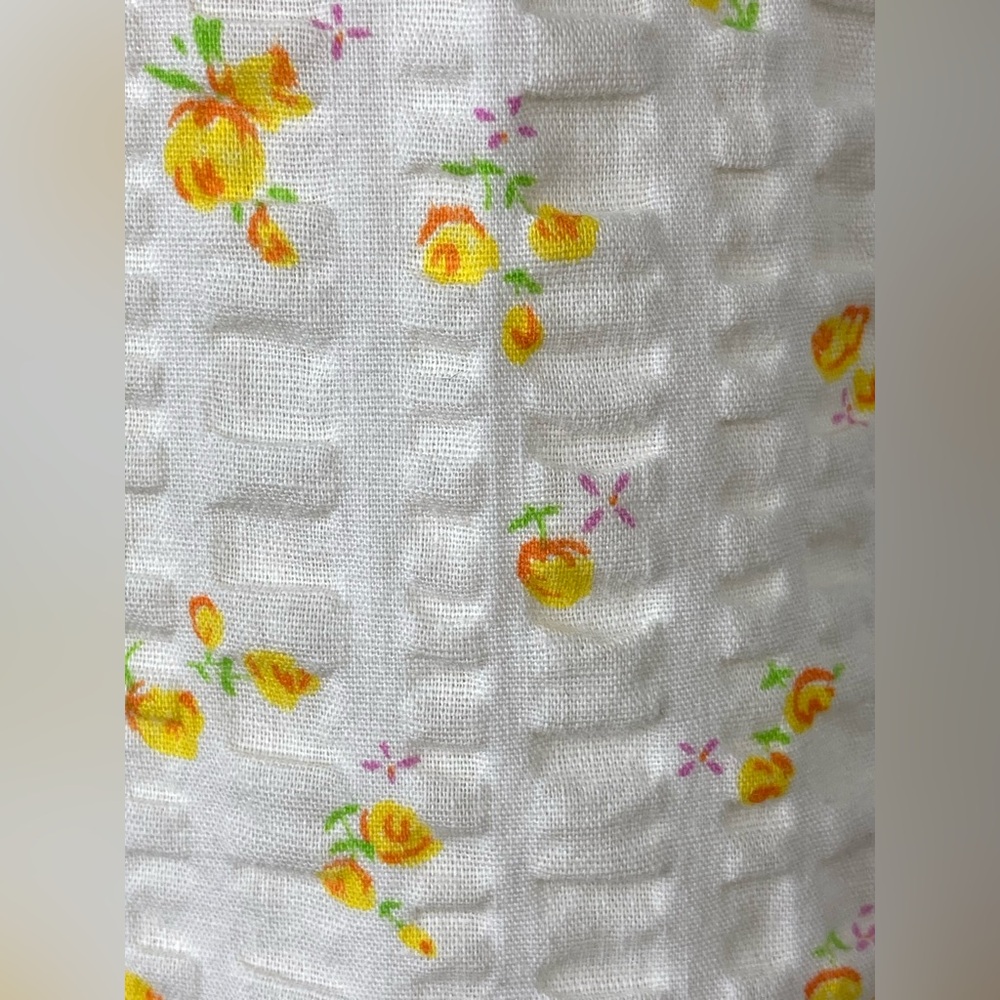 1960s / 1970s Design House Cotton Floral Apron Dress - Vintage Pinafore - Medium - Picture 6 of 8